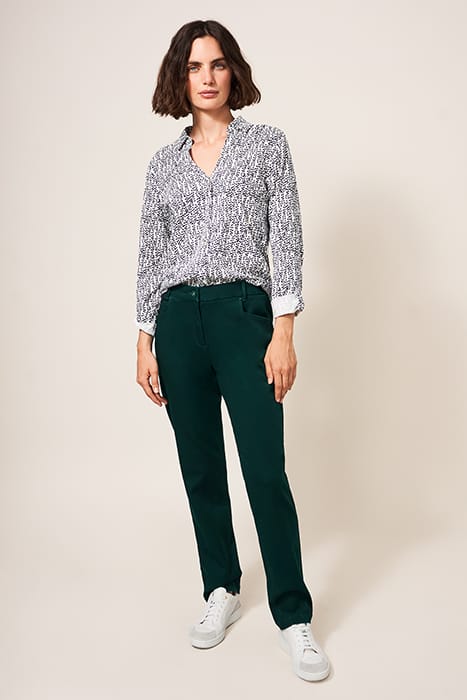 SIENNA STRETCH TROUSERS DARK GREEN 2