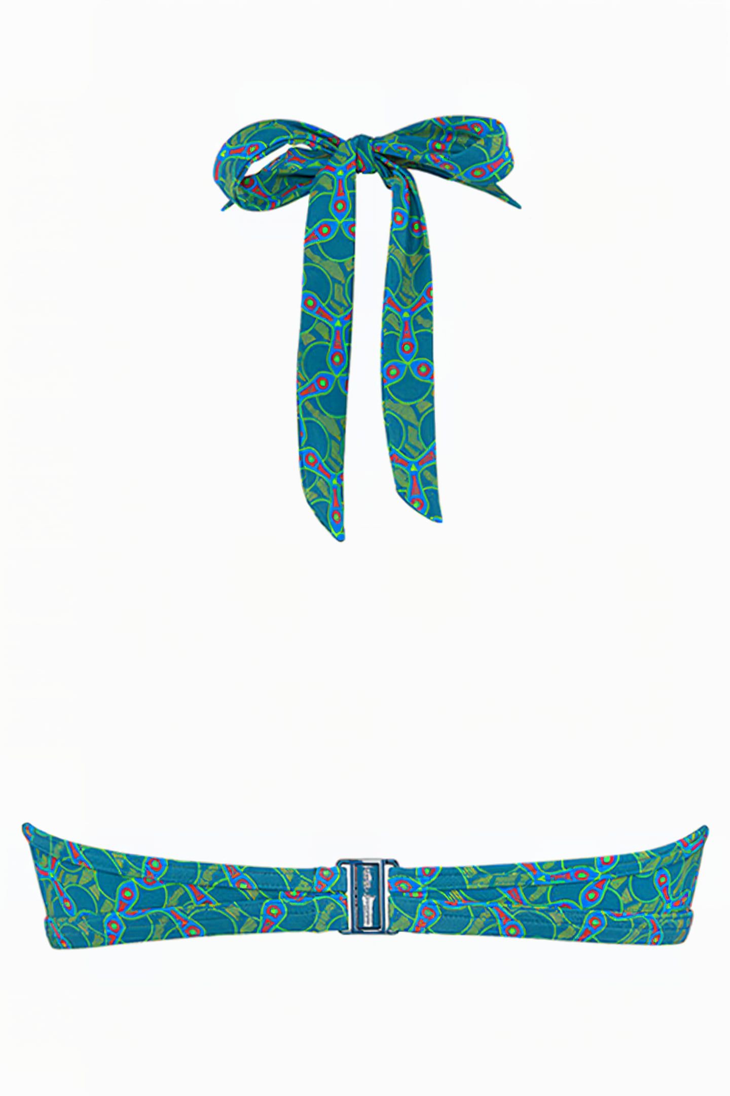 OCEANA LAGOON BLUE AND GREEN PLUNGE BALCONY BIKINI TOP 4