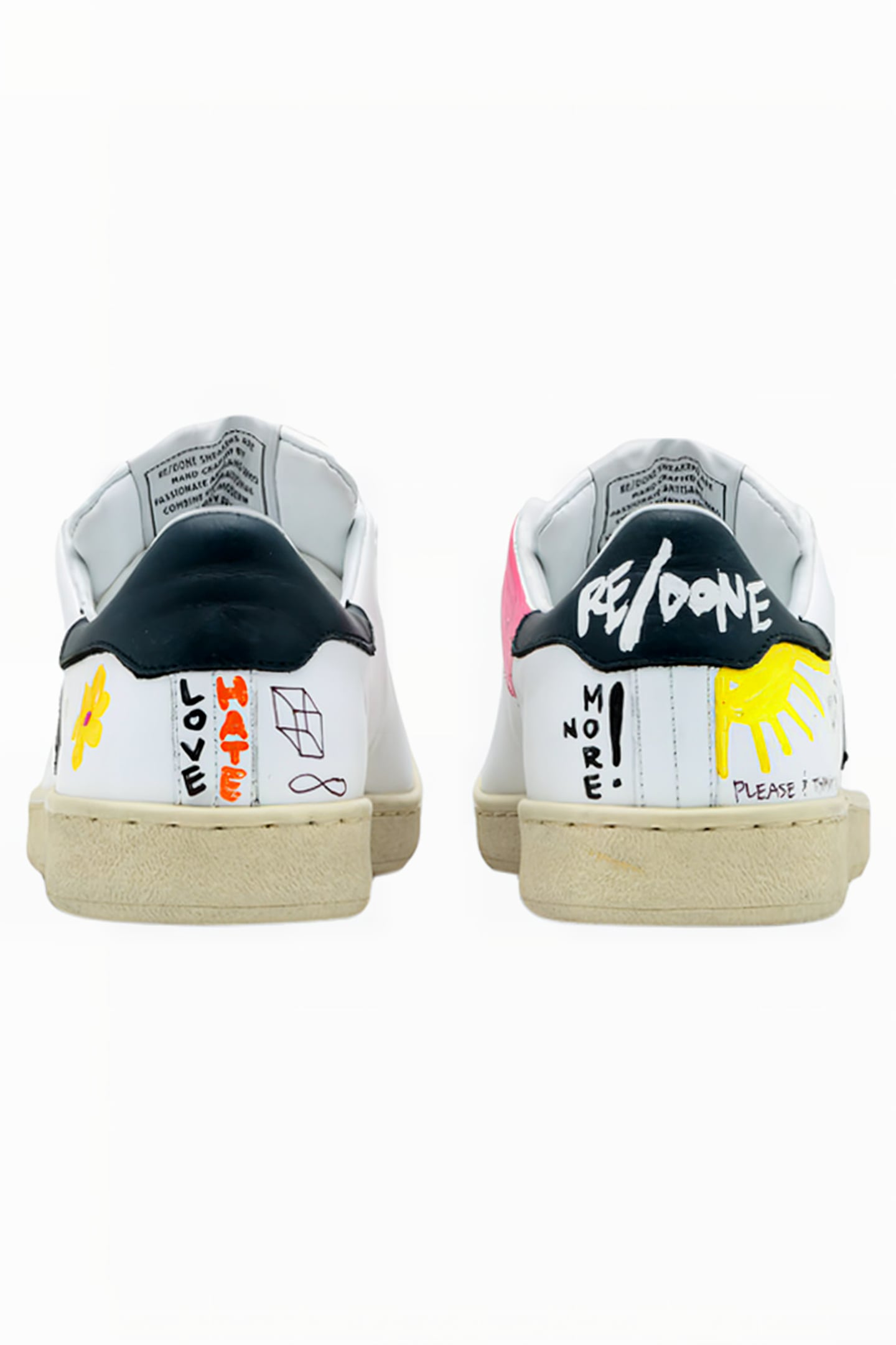 70S TENNIS SHOE DOODLE WHITE NAVY 4