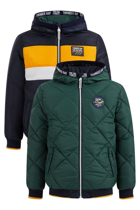 BOYS REVERSIBLE JACKET WITH COLORBLOCKING DARK BLUE 1