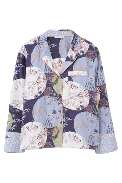 NINA WOVEN PJ SHIRT GREY MULTI 1