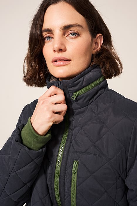 LUCKIE QUILTED COAT DK GREY 3