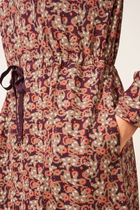 POPPY JERSEY DRESS PLUM MLT 3