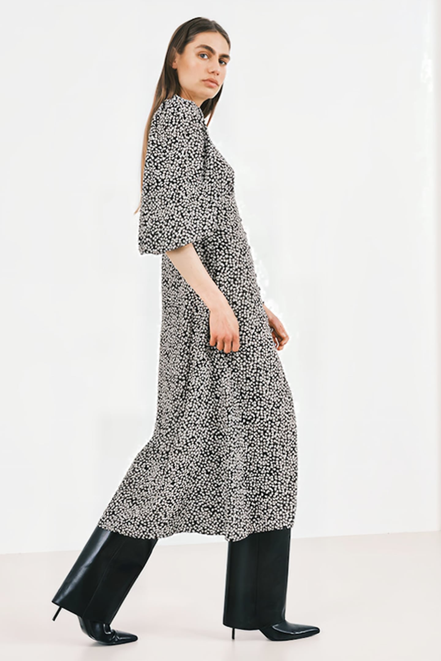 DR DAWN FLOWERS MAXI BLACK 3