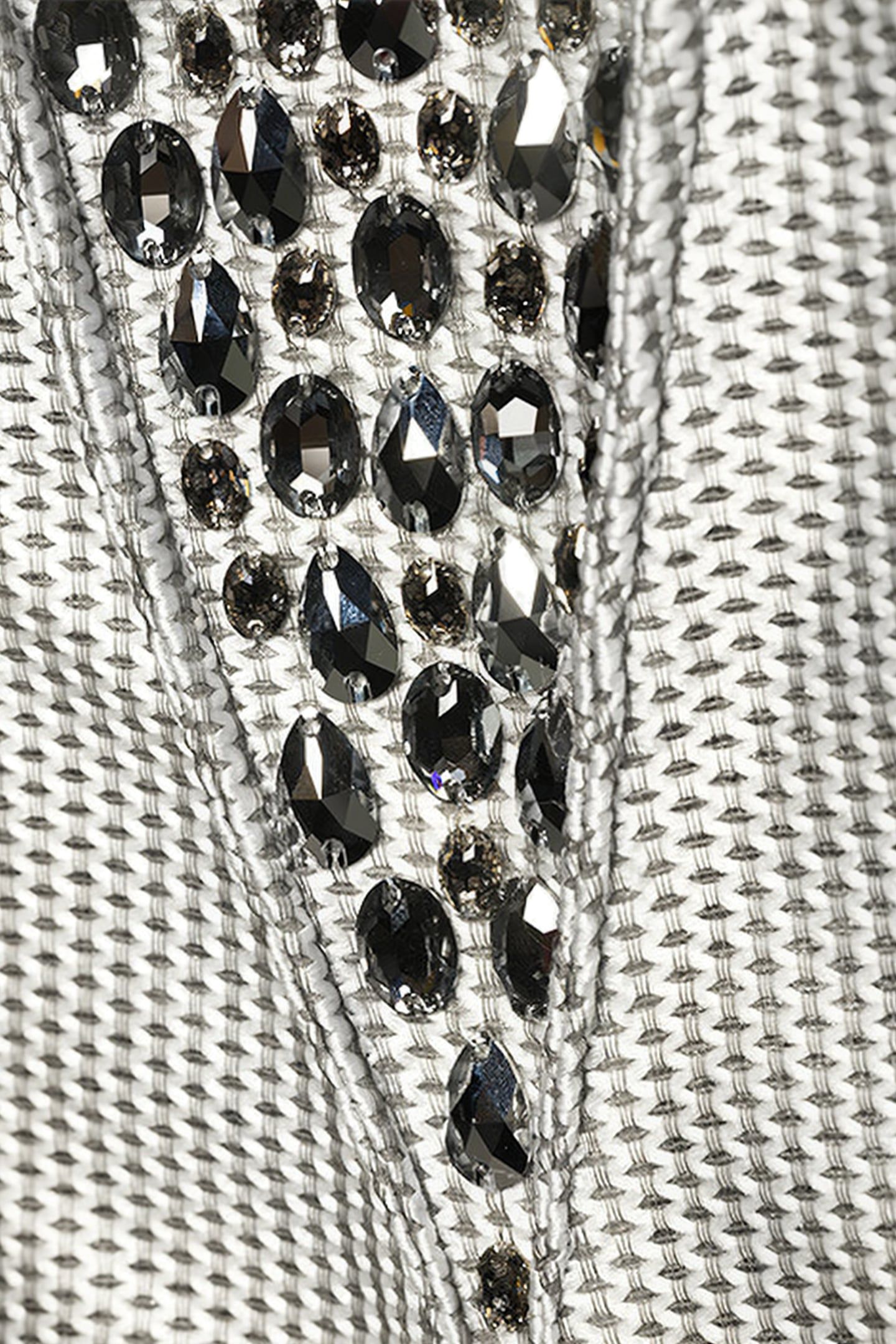 WOMEN‘S MIDI CORSET DRESS WITH SWAROVSKI CRYSTALS SILVER GRA 6