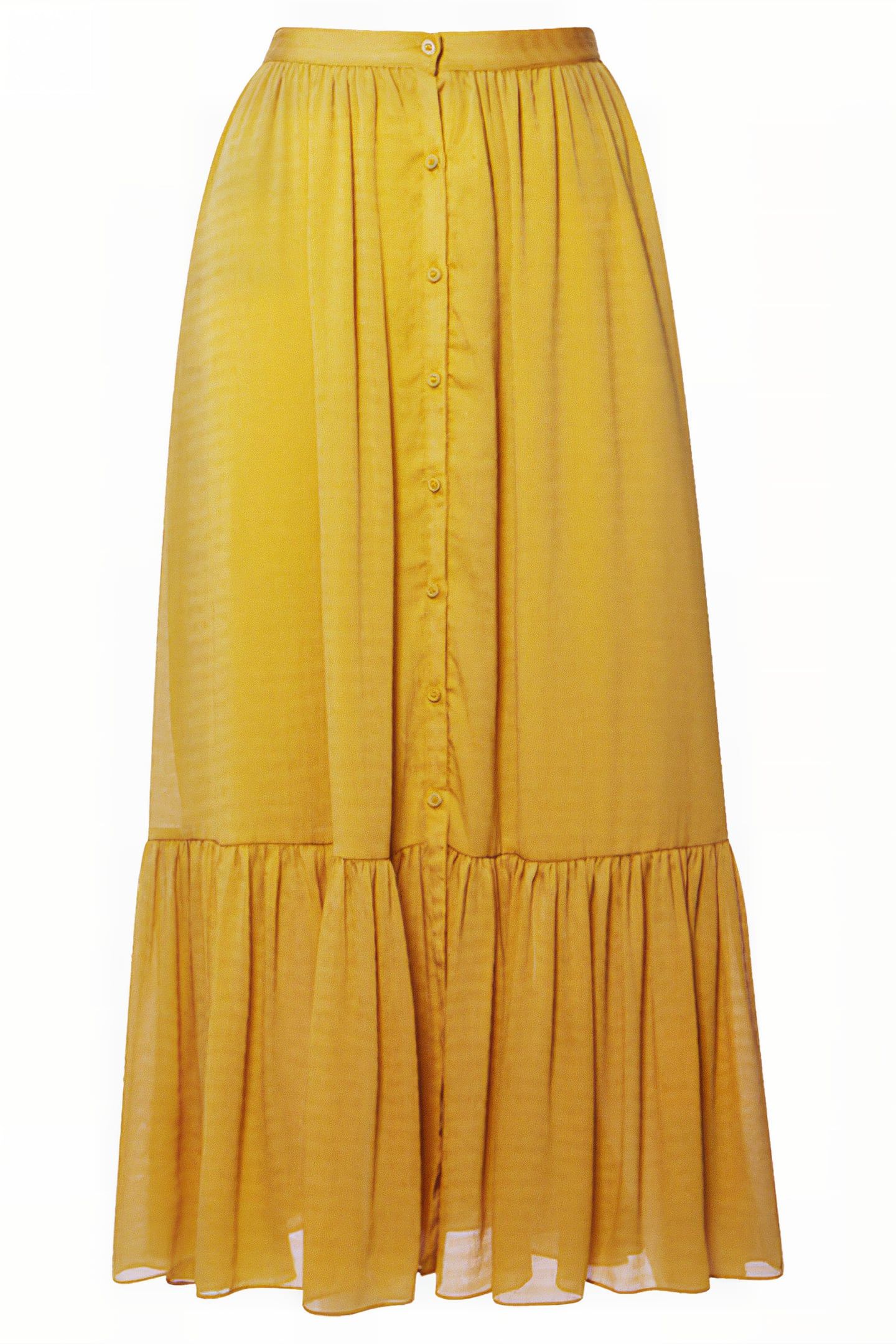 ANITTA CORA DRAP RUF HEM MI SK BRIGHT GOLD 5
