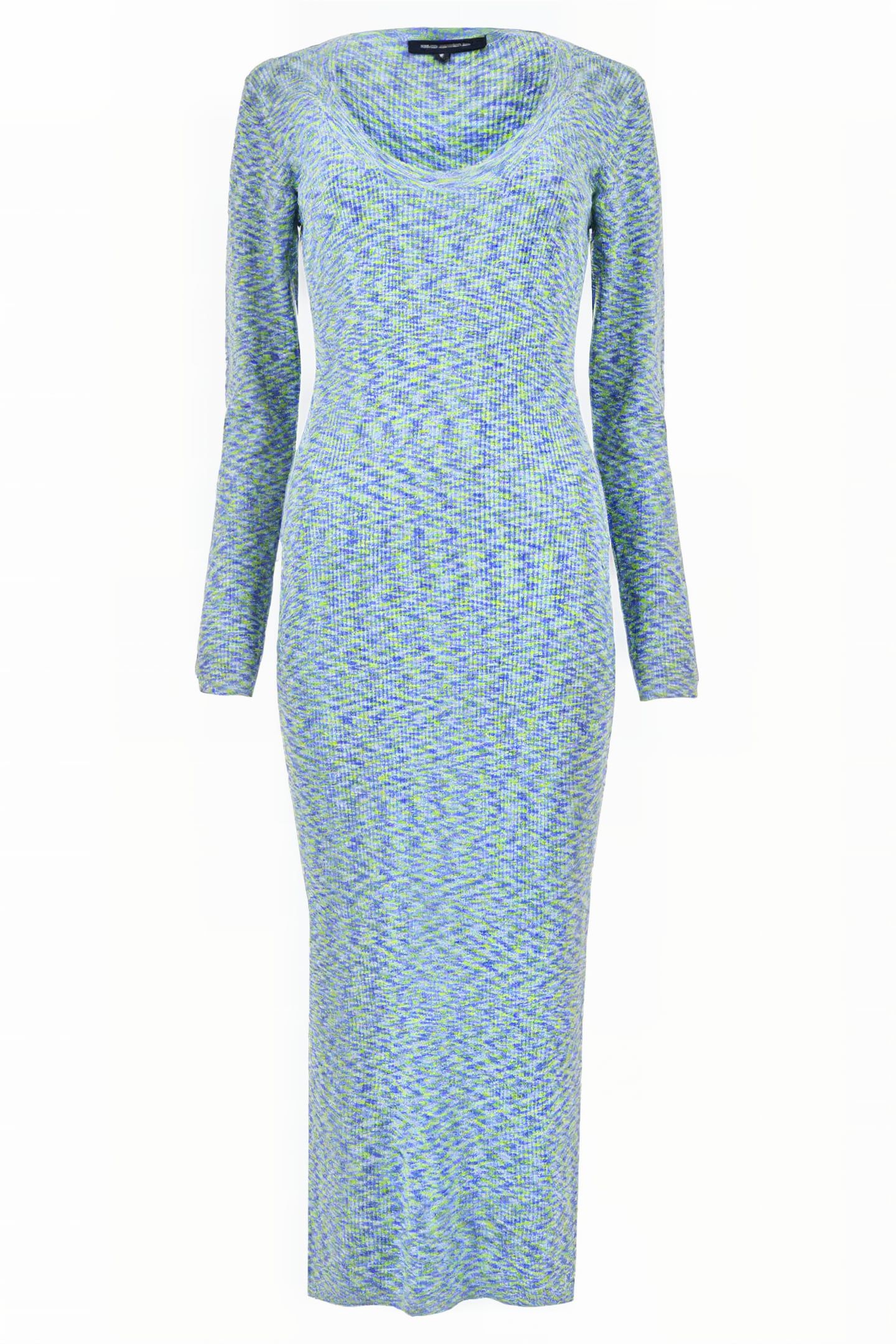 JANNA SPACE DYE MIDI DRESS GREEN FLASH MULTI 6