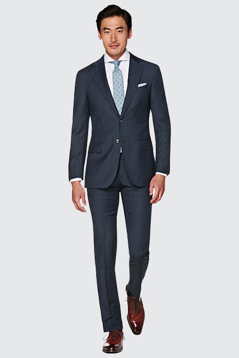 NAVY CHECKED LAZIO SUIT 2