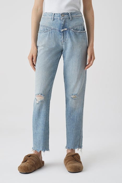 WOMEN PEDAL PUSHER JEANS LIGHT BLUE 1