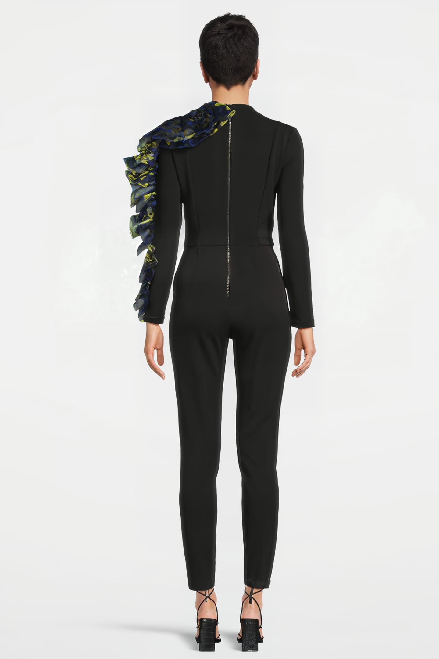 WOMEN‘S SIDE VOLANT OVERALL BLACK 2