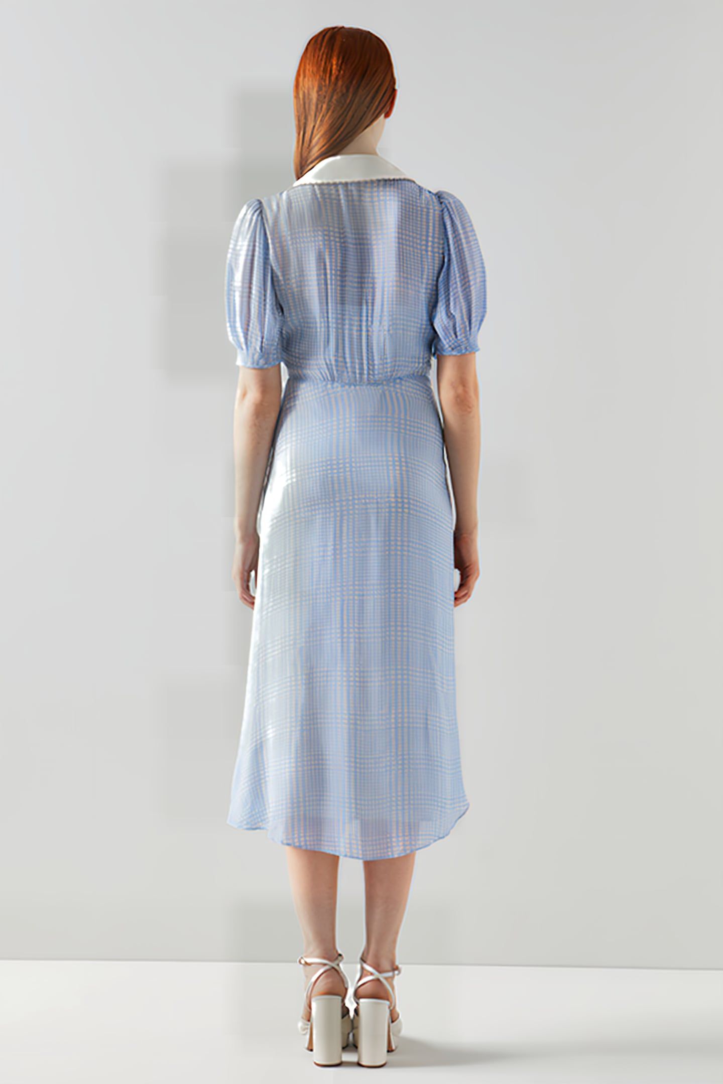 BEECHAM SHIRT DRESS BLUE/CREAM 3