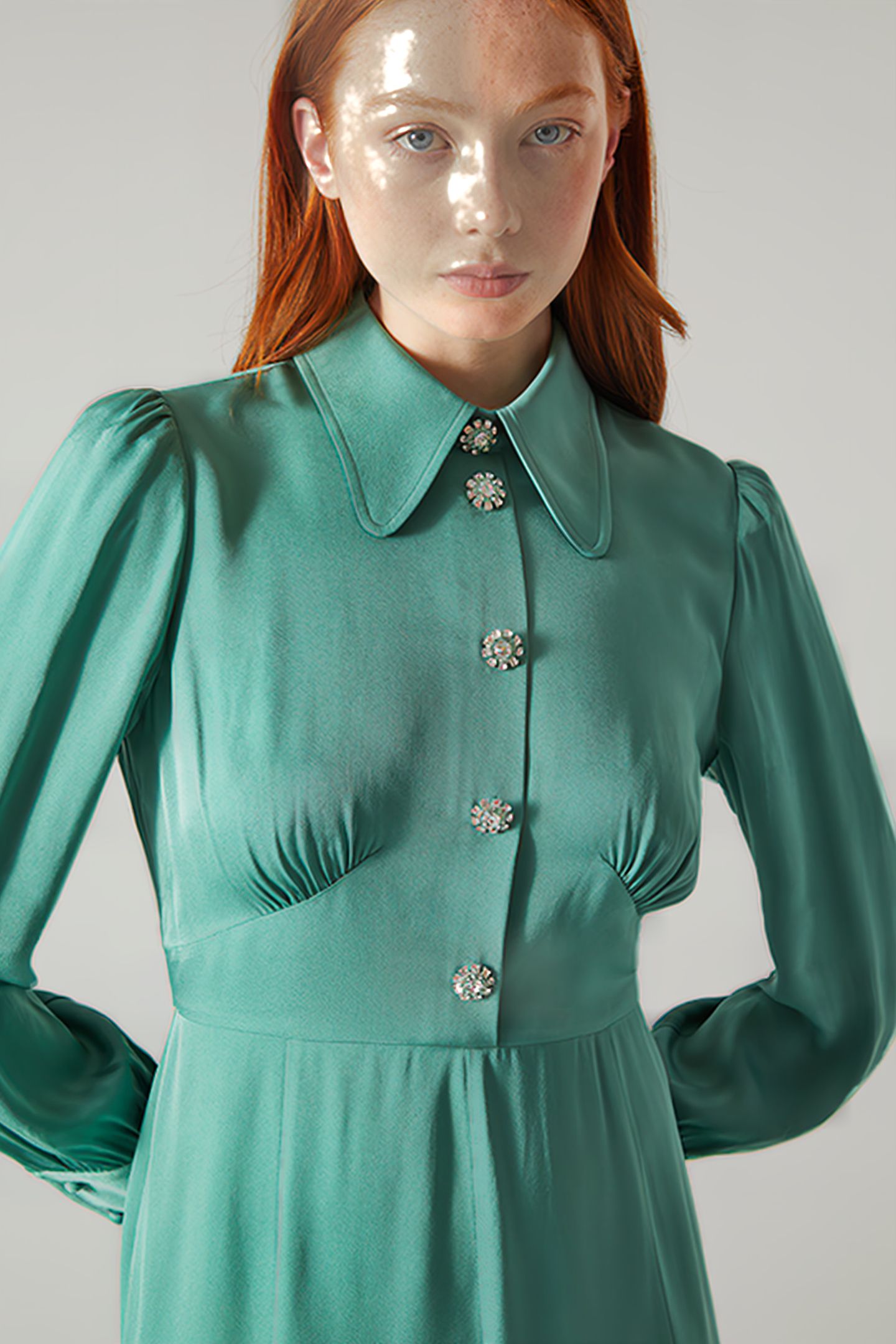 MIRA SHIRT DRESS SAGE 4