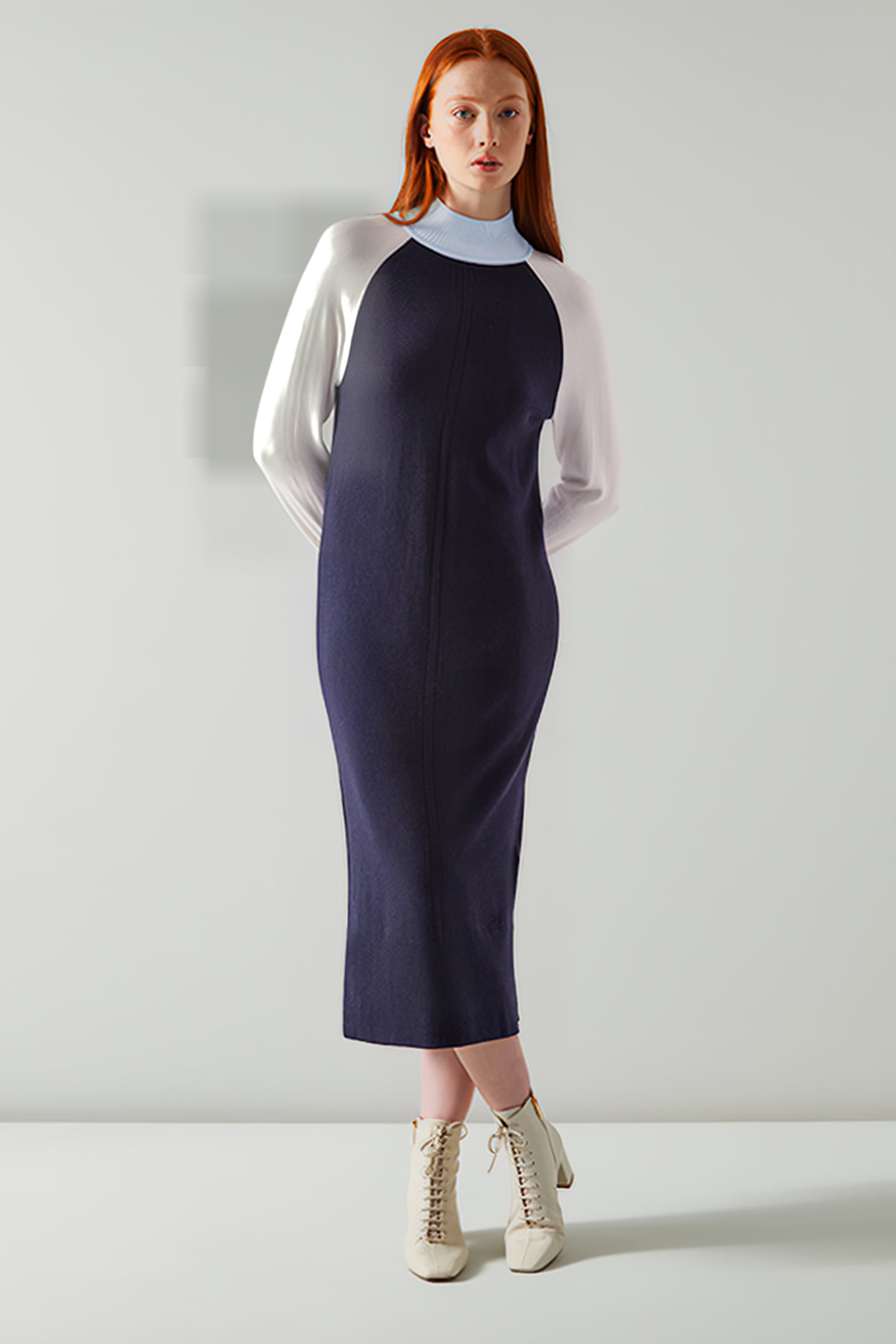 BERGEN MIDI DRESS BLUE MULTICOLOR 1