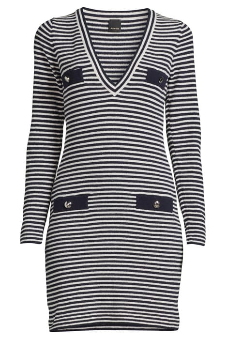 YVES ABITO TRICOT BOUCLE RIGAT WHITE/DARK BLUE 3
