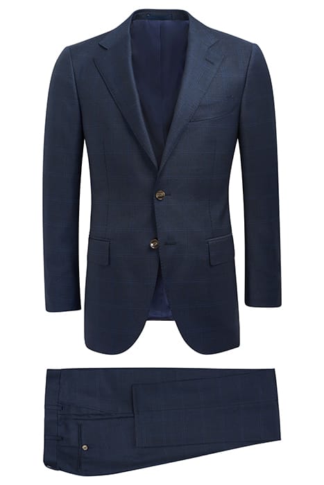 NAVY CHECKED LAZIO SUIT 9
