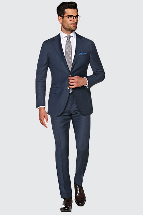 NAVY CHECKED LAZIO SUIT 1