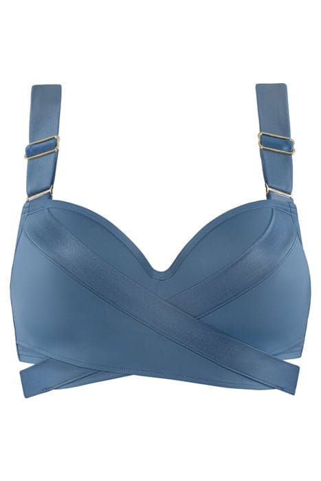 CACHE COEUR AIR FORCE BLUE PLUNGE BALCONY BIKINI TOP 3