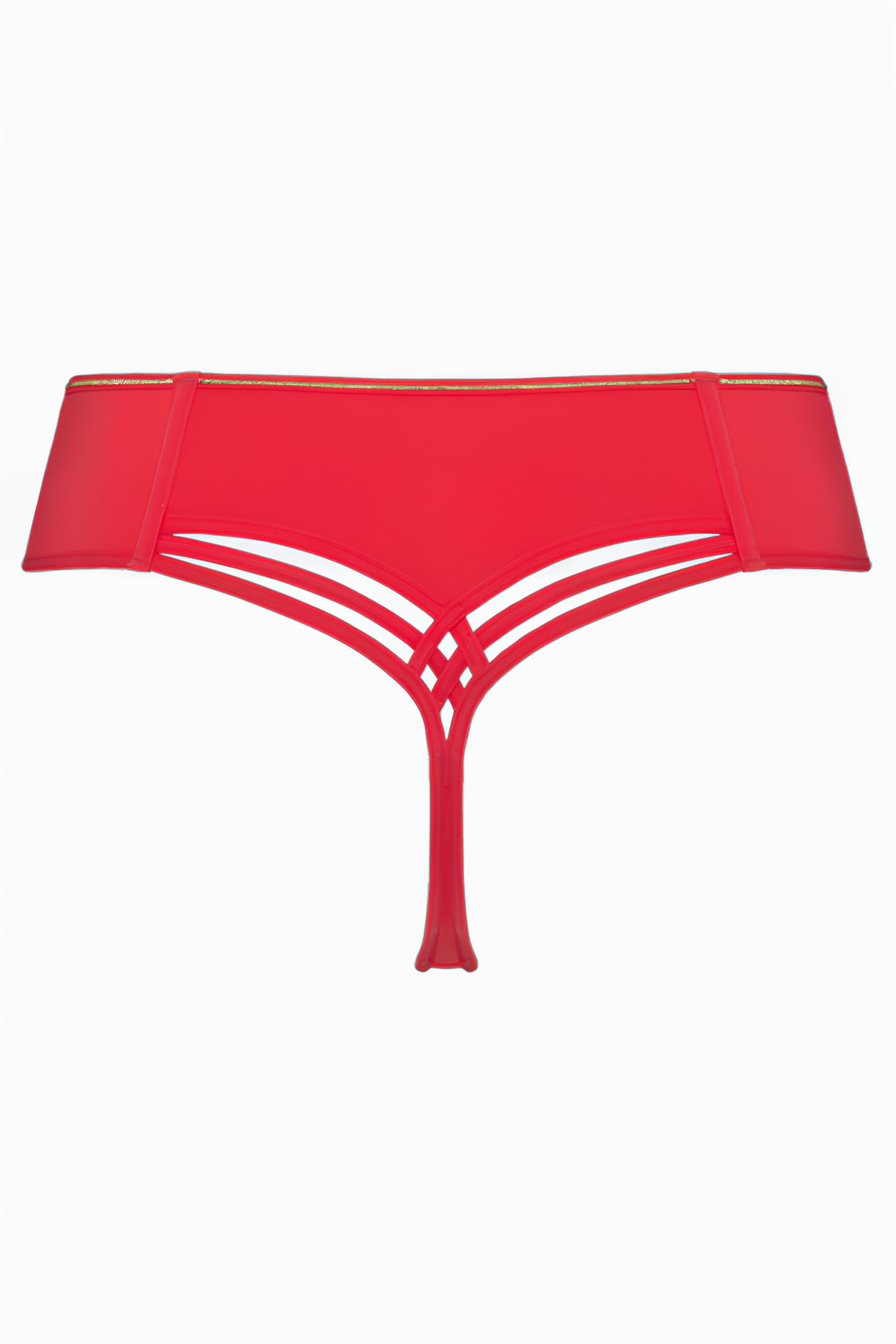 DAME DE PARIS POMEGRANATE AND GOLD THONG 4