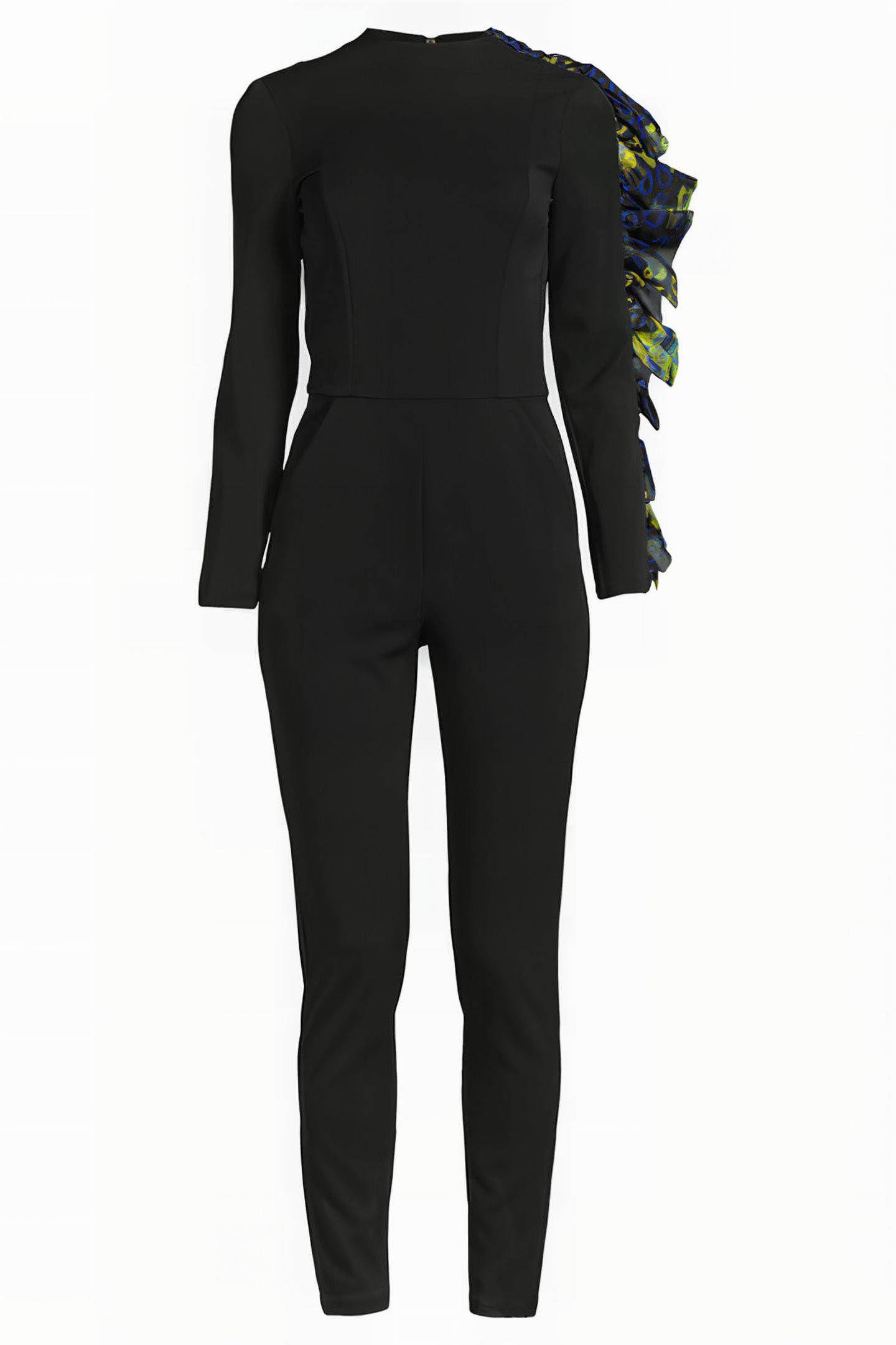 WOMEN‘S SIDE VOLANT OVERALL BLACK 3