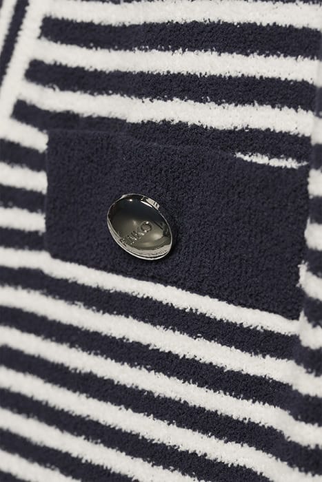 YVES ABITO TRICOT BOUCLE RIGAT WHITE/DARK BLUE 6