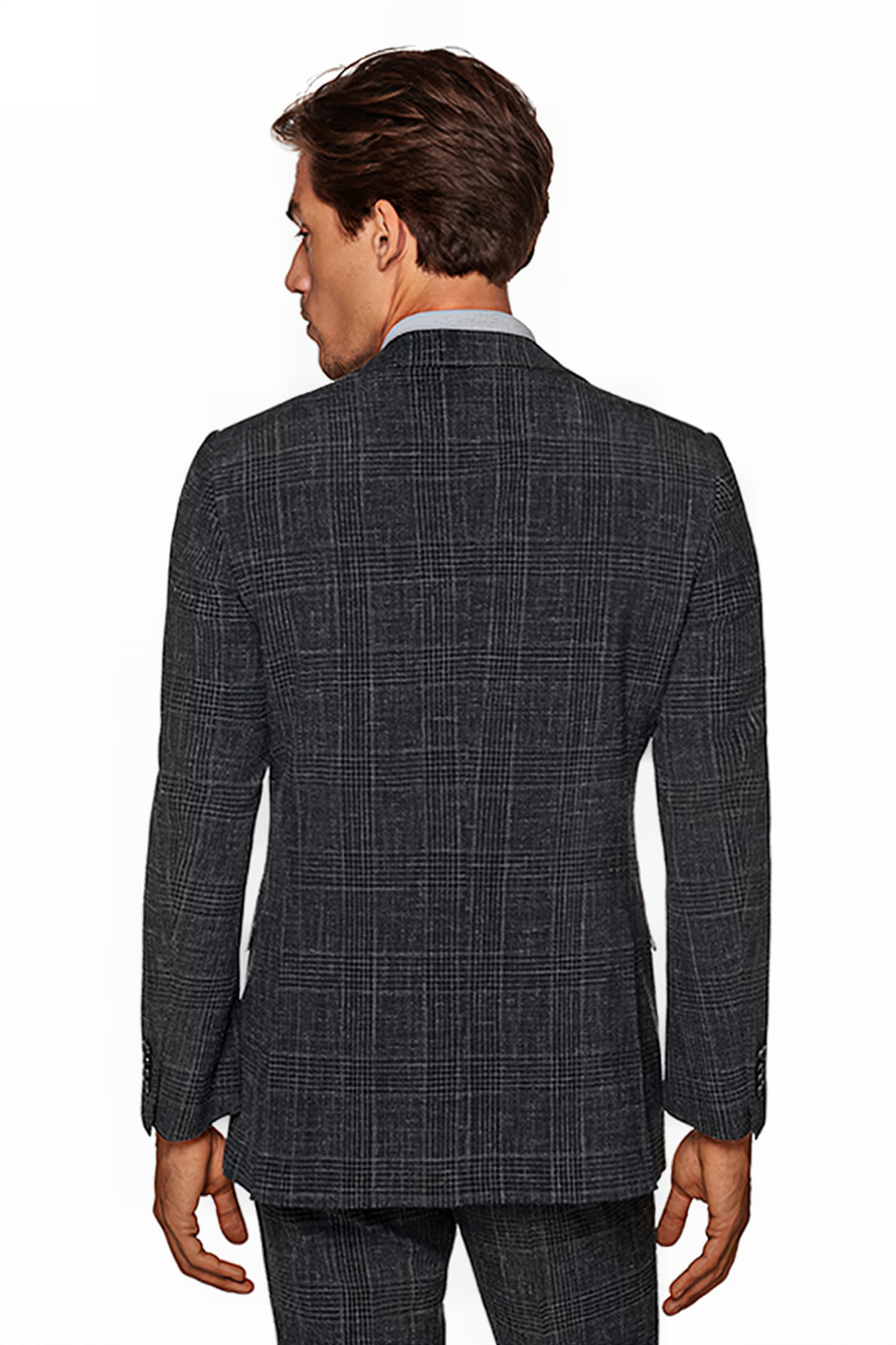 MID GREY CHECKED LAZIO SUIT 4