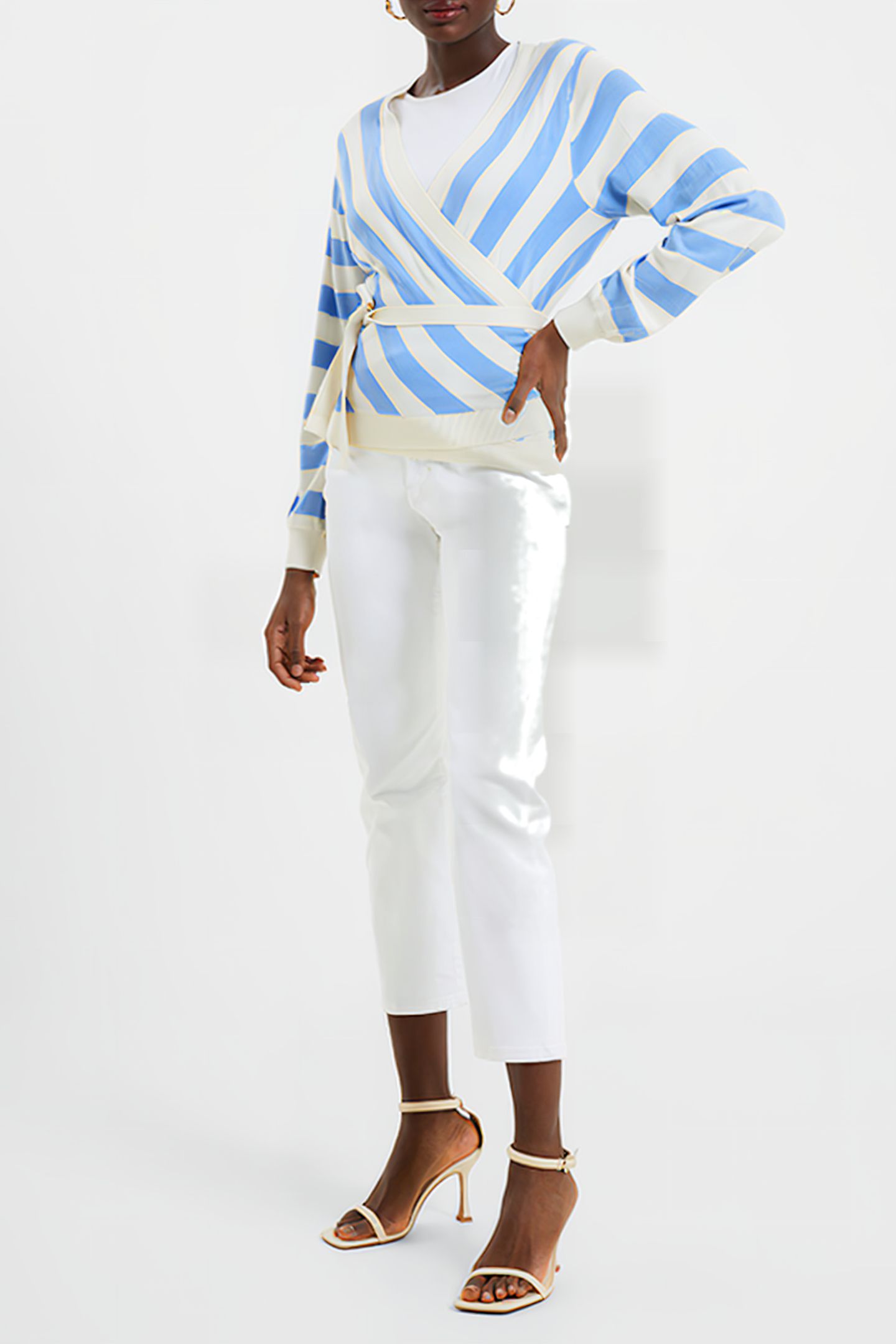 CORE WRAP STRIPE CORNFLOWER / ECRU 2
