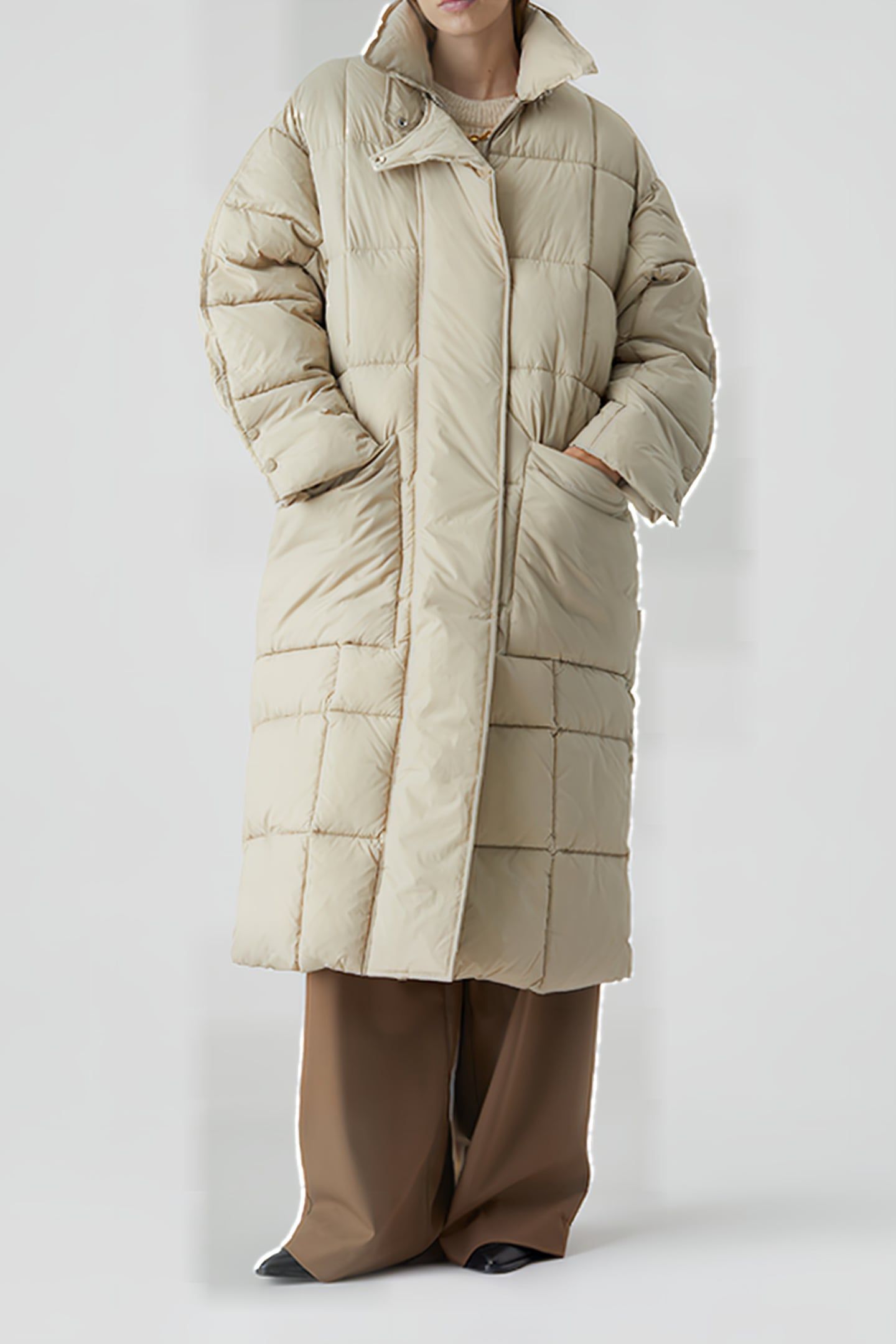 QUILTED COAT CEMENT 1
