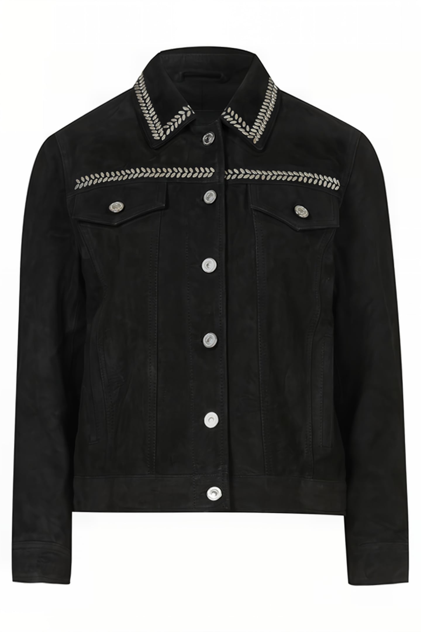 DELVY SUEDE TRUCKER WASHED BLACK 4