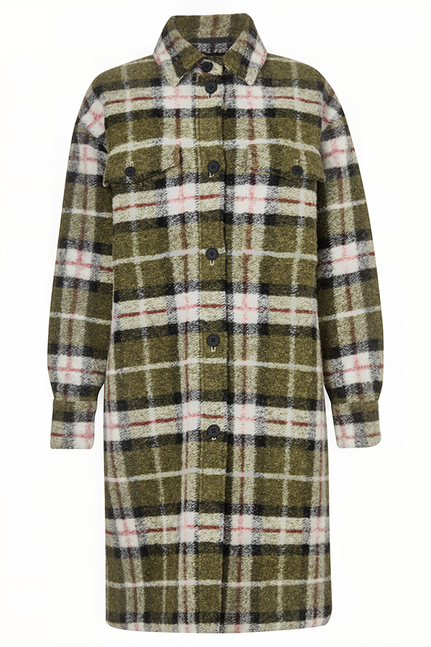 TIA CHECK COAT GREEN CHECK 7
