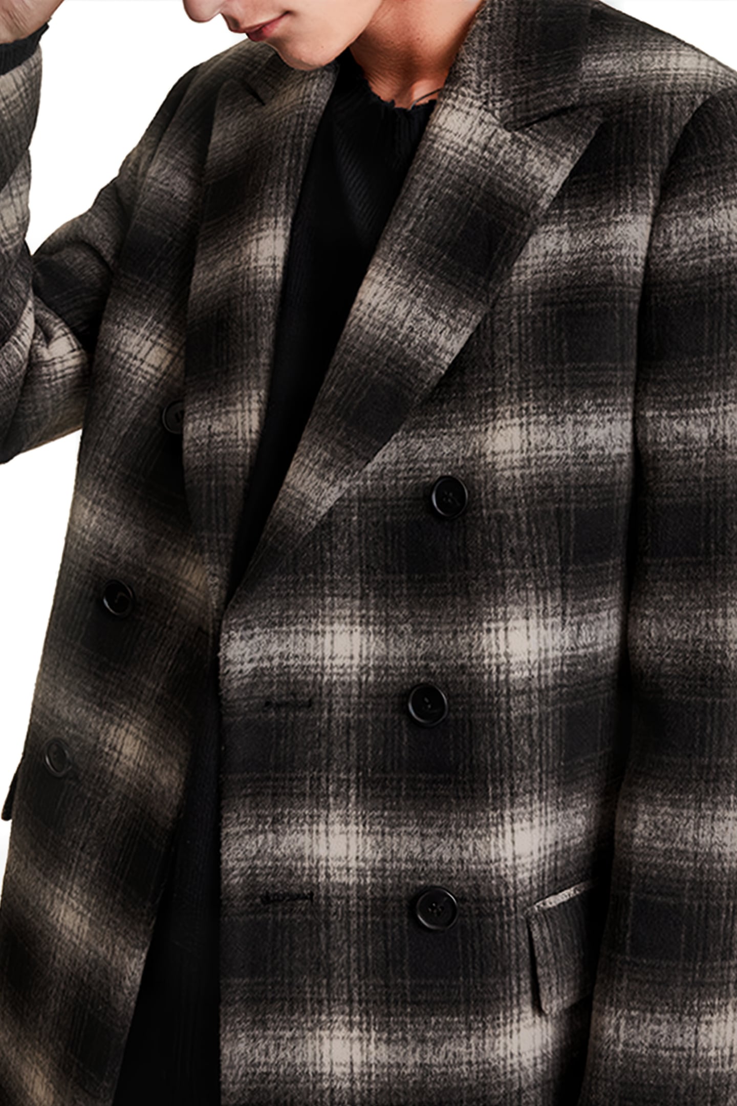 VENTRY COAT BLACK/WHITE 4