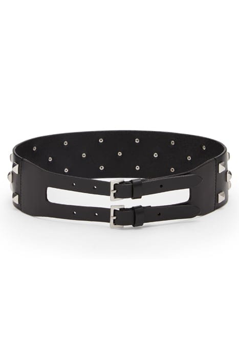 SONIA STUD WIDE BELT BLACK/SILVER 4