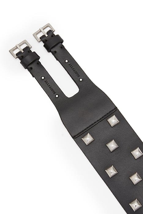 SONIA STUD WIDE BELT BLACK/SILVER 5