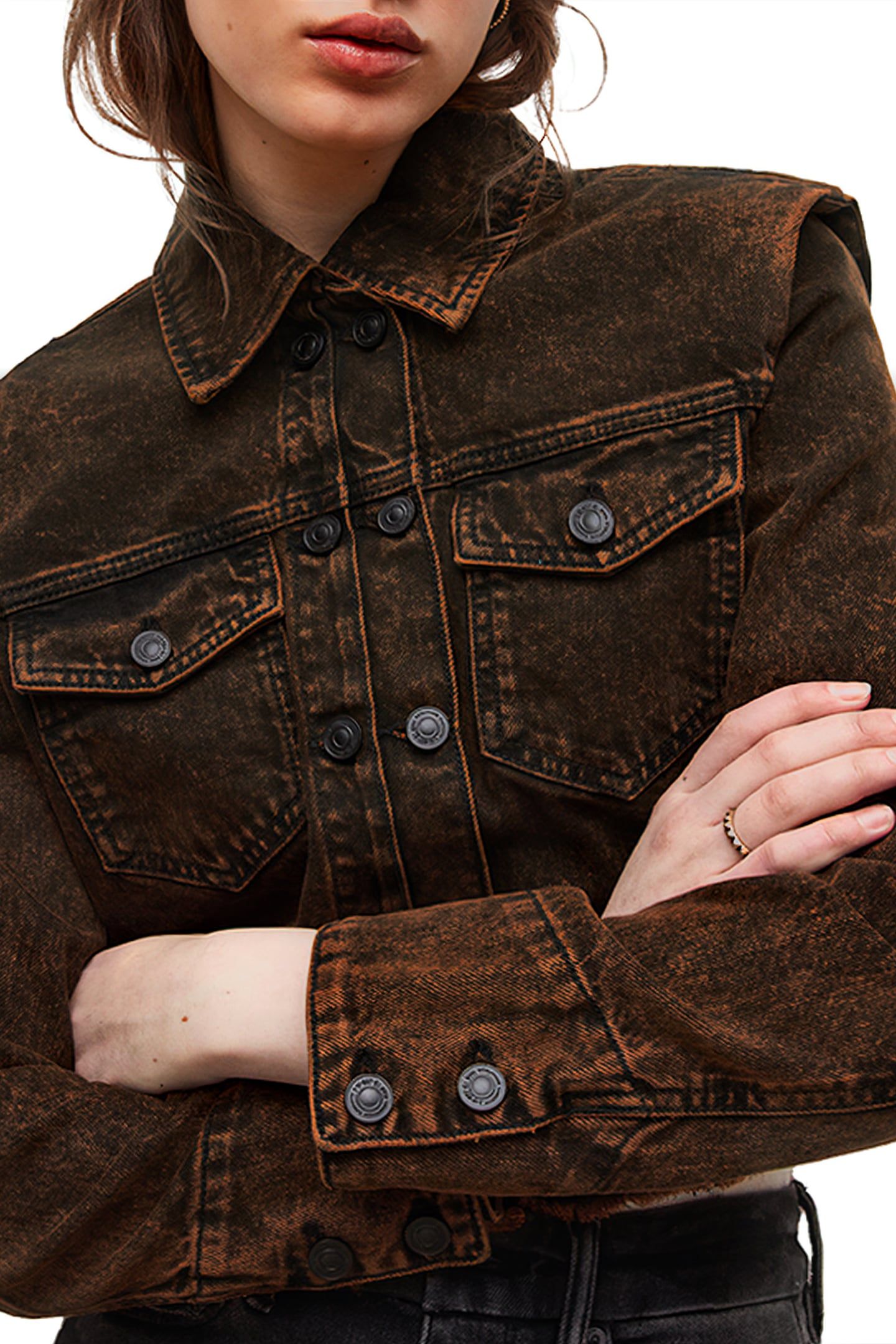 PAT DENIM JACKET MUSTARD BLACK 6