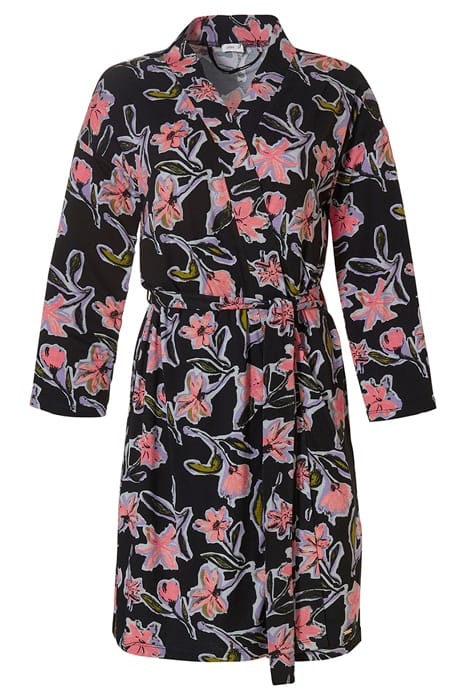 LW OVER KIMONO JULIA PAINTED FLOWER ACID FLOWERS 1