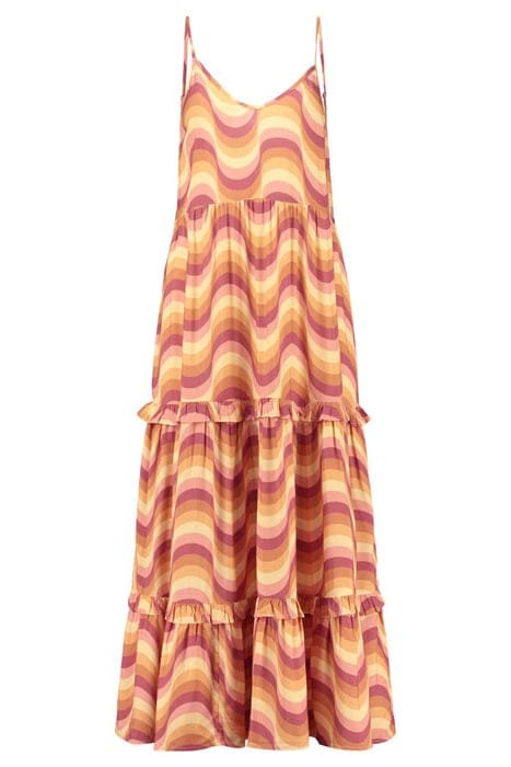 SICILY DRESS GROOVY WAVE FROZEN CHOCO BROWN 4