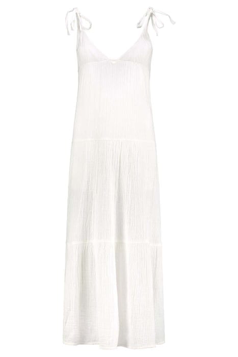 BOGOTA DRESS MOUSSELINE WAFFLE JET STREAM WHITE 5