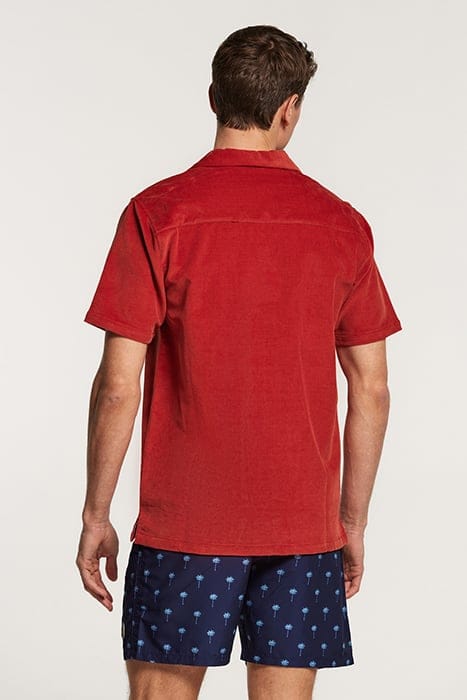 DAVE CORD SHORTSLEEVE SHIRT TANDORI SPICE BROWN 3