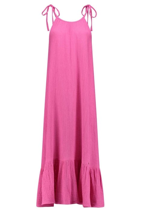 ANTIBES DRESS MOUSSELINE WAFFLE AZALEA PINK 5