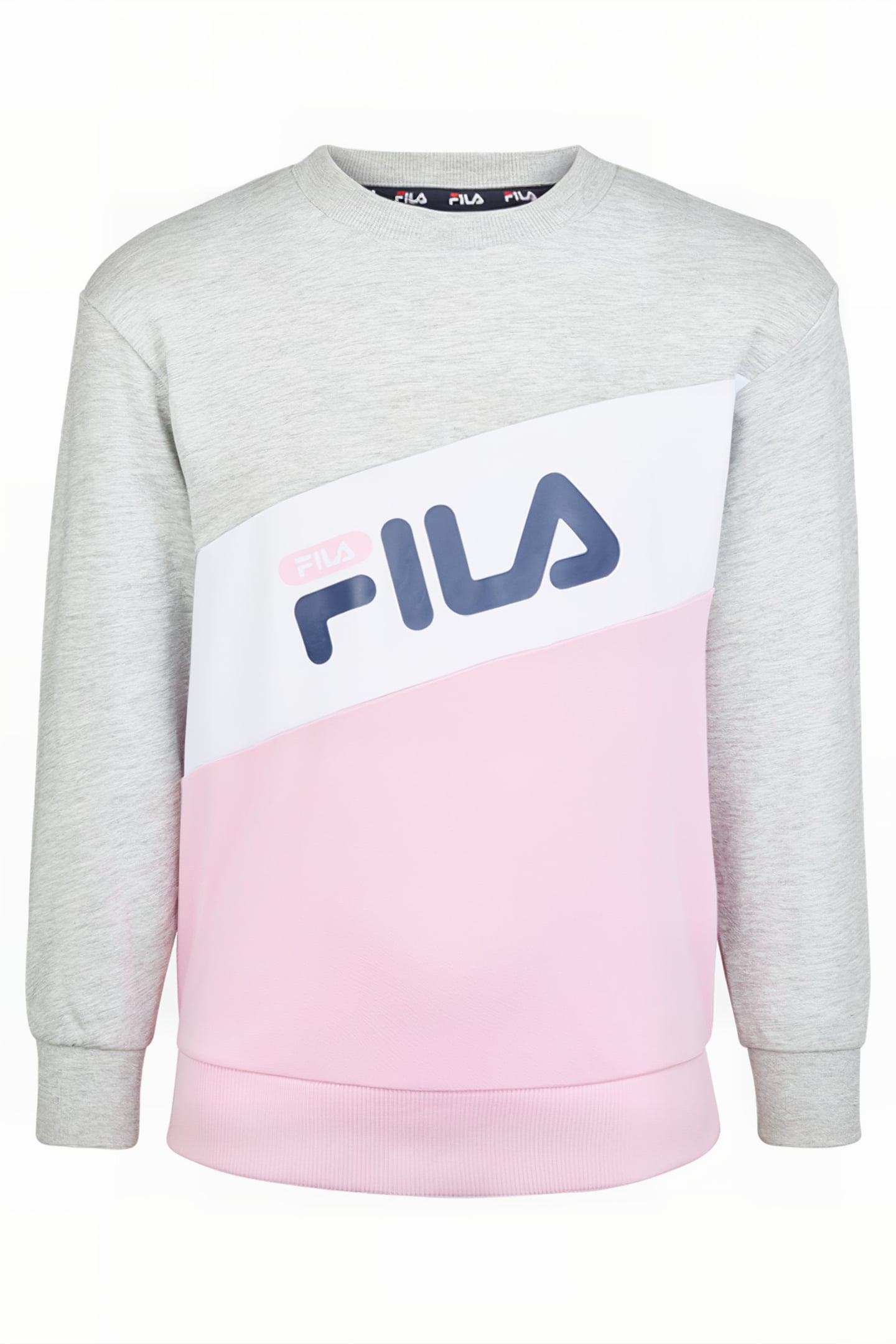 CANCIATTI CREW SWEAT LILAC SACHET-LIGHT GREY MELANGE-BRIGHT  1