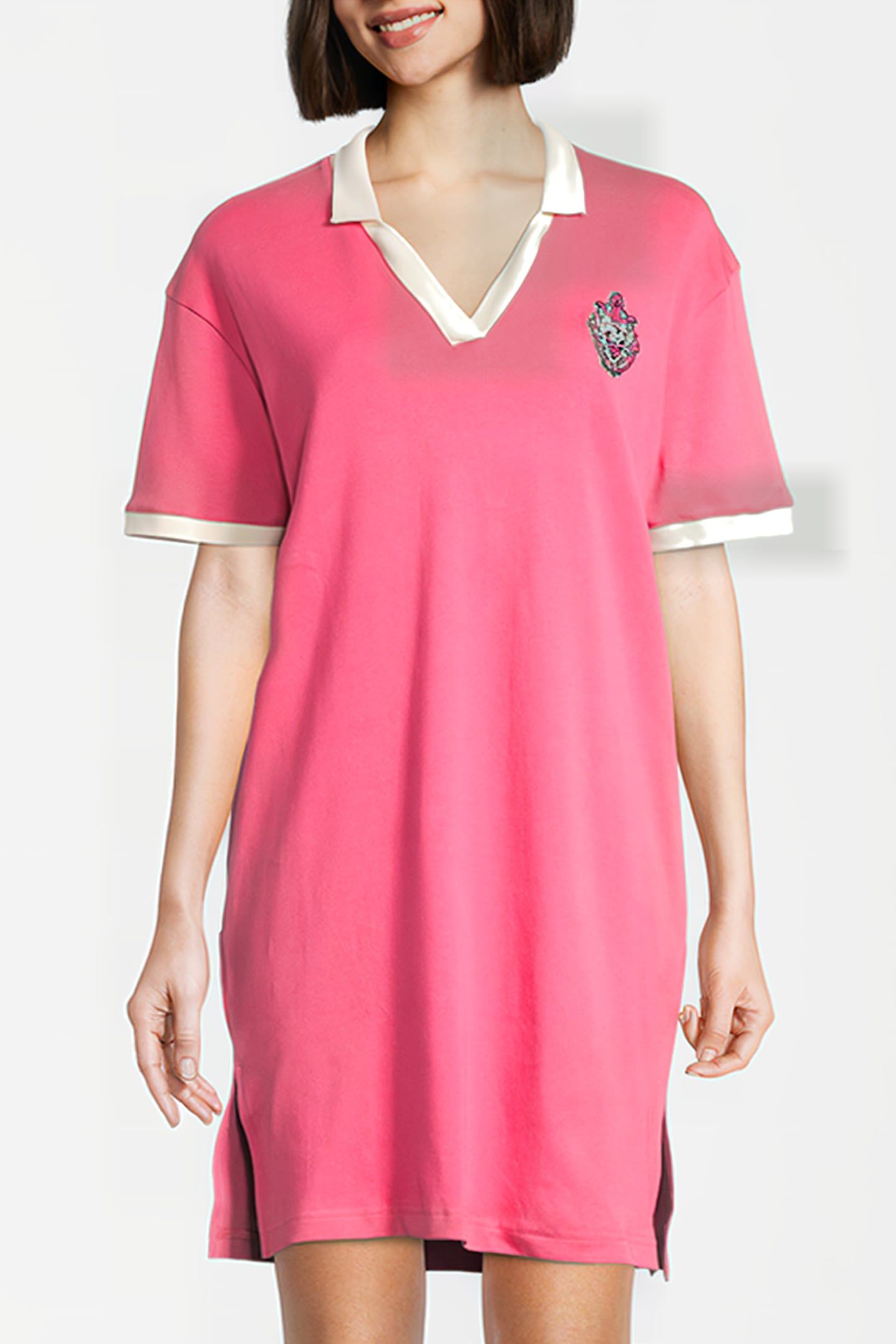 TREBEN POLO DRESS CARMINE 2