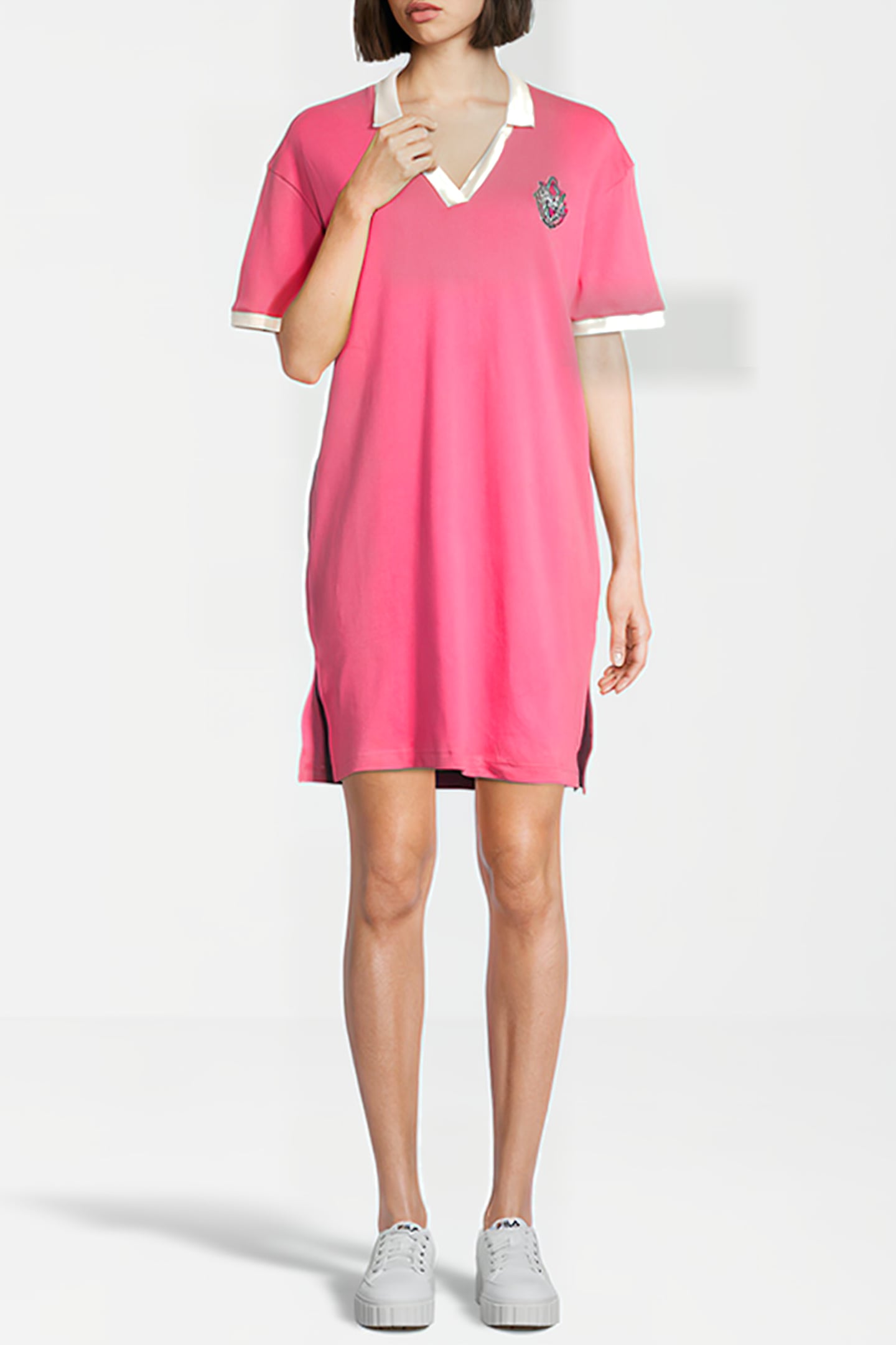 TREBEN POLO DRESS CARMINE 4