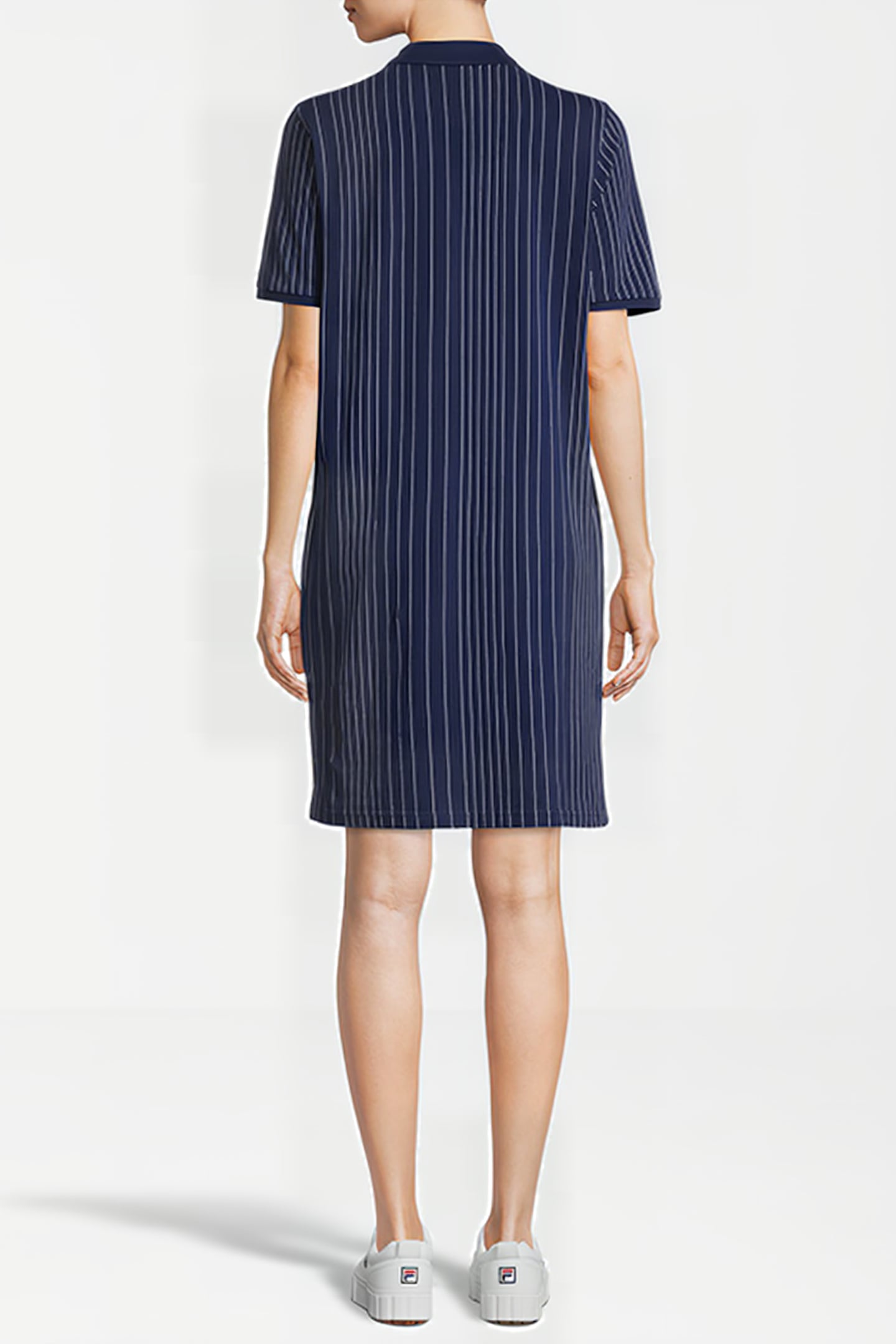 TREPLIN STRIPED POLO DRESS MEDIEVAL BLUE/ANTIQUE WHITE IRREG 3