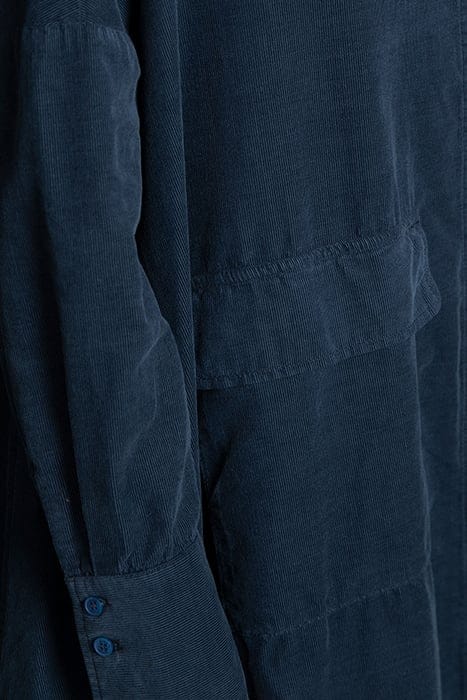 LS WIDE DRESS LARGE PKT BLUE 2