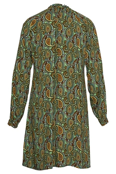 RUFFLED COLLAR LS DRESS MULTI 4