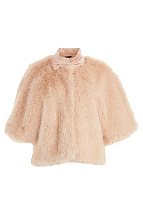 MARCIANO BY GUESS AMBER FAUX FUR PASTEL PINK WITH SIL 7