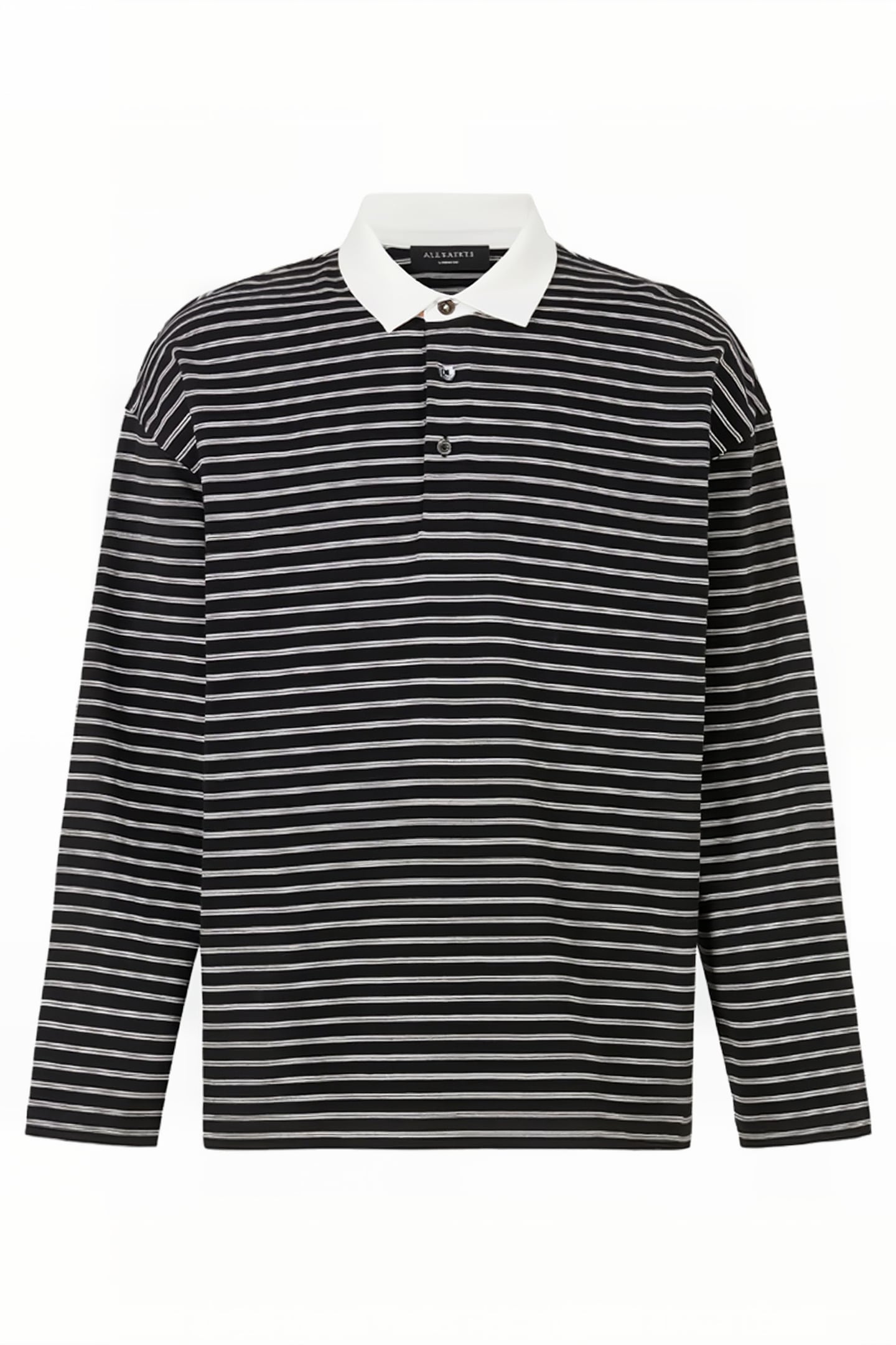 AVE LS POLO JET BLK/CHALK WHT 7