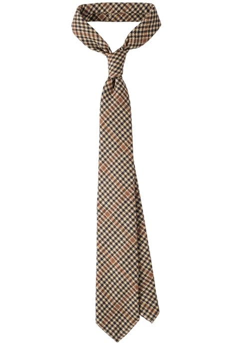 TIE CHECK BROWN 1