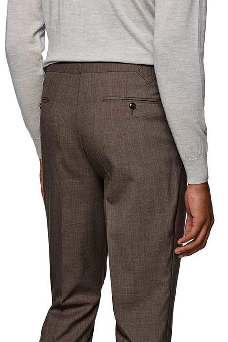 TAUPE PLEATED VIGO TROUSERS 6
