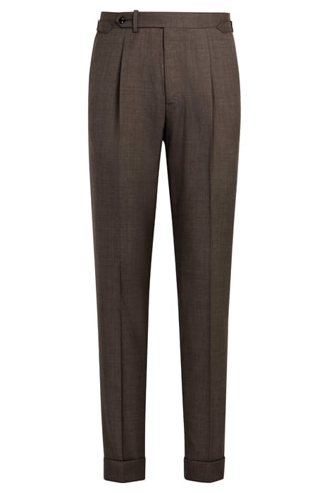 TAUPE PLEATED VIGO TROUSERS 7