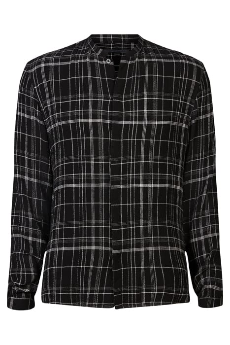 BROAD SHIRT CLASSIC FIT SHIRT WITH BAND COLLAR & S BLACK 4